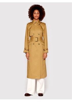 Ted Baker Trencz 256765 Brązowy Regular Fit ze sklepu MODIVO w kategorii Płaszcze damskie - zdjęcie 181200723
