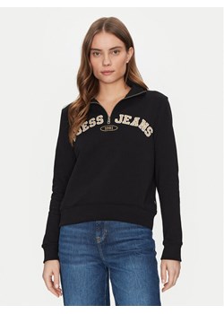 Guess Jeans Bluza W5RQ25 K68I4 Czarny Regular Fit ze sklepu MODIVO w kategorii Bluzy damskie - zdjęcie 181200811