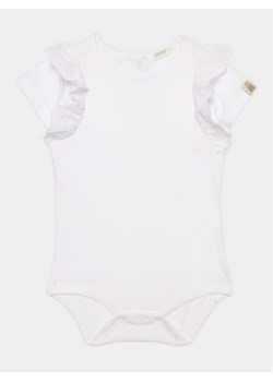 United Colors Of Benetton Body dziecięce 3P4ZAB00D Biały Regular Fit ze sklepu MODIVO w kategorii Body niemowlęce - zdjęcie 181201011