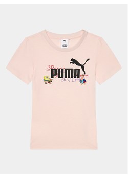 Puma T-Shirt Puma X Spongebob 622212 Różowy Regular Fit ze sklepu MODIVO w kategorii Bluzki dziewczęce - zdjęcie 181201061