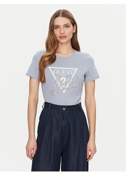 Guess T-Shirt W5GI05 I3Z14 Błękitny Regular Fit - id: 0000304861406 - marki Guess - 181201200 Guess T-Shirt W5GI05 I3Z14 Błękitny Regular Fit ze sklepu MODIVO w kategorii Bluzki damskie - zdjęcie 181201200
