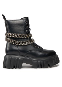 Buffalo Botki Lion Lace Up T-Chain 1622367 Czarny ze sklepu MODIVO w kategorii Workery damskie - zdjęcie 181201401