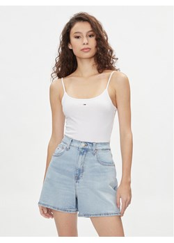 Tommy Jeans Body Essential DW0DW17993 Biały Slim Fit ze sklepu MODIVO w kategorii Bluzki damskie - zdjęcie 181201944