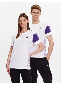 Le Coq Sportif T-Shirt Unisex 2310002 Biały Regular Fit ze sklepu MODIVO w kategorii Bluzki damskie - zdjęcie 181202014