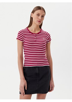 Tommy Jeans T-Shirt DW0DW19502 Różowy Slim Fit ze sklepu MODIVO w kategorii Bluzki damskie - zdjęcie 181202200