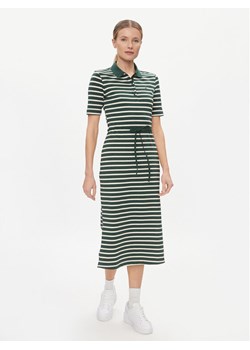 Tommy Hilfiger Sukienka codzienna Reg Breton Midi Polo Dress Ss WW0WW42030 Zielony Regular Fit ze sklepu MODIVO w kategorii Sukienki - zdjęcie 181202313
