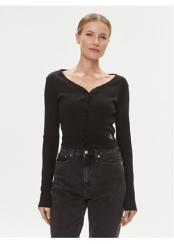 Calvin Klein Jeans Bluzka J20J222570 Czarny Regular Fit ze sklepu MODIVO w kategorii Bluzki damskie - zdjęcie 181202502