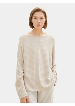 Tom Tailor Sweter 1037737 Écru Relaxed Fit ze sklepu MODIVO w kategorii Swetry damskie - zdjęcie 181202582