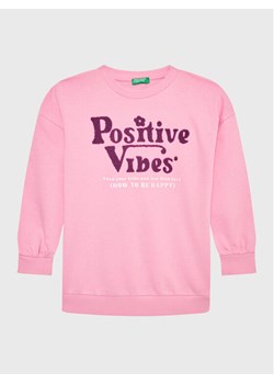 United Colors Of Benetton Bluza 3J68C10AX Różowy Oversize ze sklepu MODIVO w kategorii Bluzy dziewczęce - zdjęcie 181203171