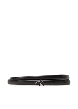 Calvin Klein Pasek Damski Ck Buckle Skinny Belt 1.5 K60K612932 Czarny ze sklepu MODIVO w kategorii Paski damskie - zdjęcie 181203202