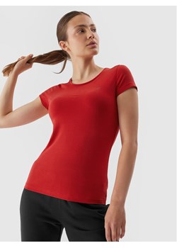 4F T-Shirt 4FAW23TTSHF0906 Czerwony Slim Fit ze sklepu MODIVO w kategorii Bluzki damskie - zdjęcie 181203412