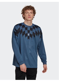 adidas Longsleeve Rekive Graphic HK7331 Niebieski Loose Fit ze sklepu MODIVO w kategorii T-shirty męskie - zdjęcie 181203453