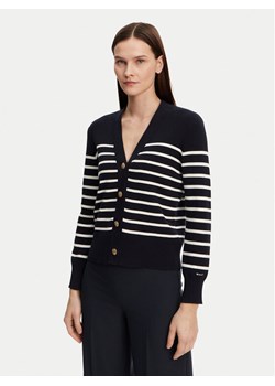 Gant Kardigan 4805319 Granatowy Regular Fit ze sklepu MODIVO w kategorii Swetry damskie - zdjęcie 181203681