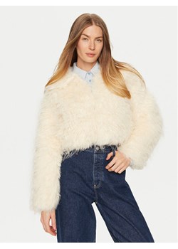 Eleh Futro E00203 Écru Regular Fit ze sklepu MODIVO w kategorii Futra damskie - zdjęcie 181203754
