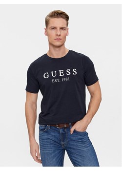 Guess T-Shirt U4RI22 K6YW0 Granatowy Regular Fit ze sklepu MODIVO w kategorii T-shirty męskie - zdjęcie 181203811