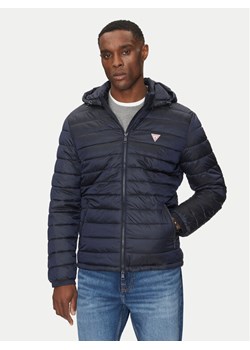 Guess Jeans Kurtka puchowa M5RL99 WHAB2 Granatowy Regular Fit ze sklepu MODIVO w kategorii Kurtki męskie - zdjęcie 181203982