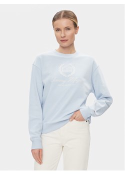 Tommy Hilfiger Bluza Flag Script WW0WW41758 Błękitny Regular Fit ze sklepu MODIVO w kategorii Bluzy damskie - zdjęcie 181204291