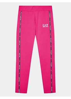 EA7 Emporio Armani Legginsy 3RFP54 FJ4SZ 1417 Różowy Regular Fit ze sklepu MODIVO w kategorii Spodnie dziewczęce - zdjęcie 181204321