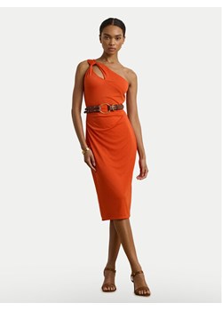 LAUREN RALPH LAUREN Sukienka koktajlowa 253903046003 Pomarańczowy Slim Fit ze sklepu MODIVO w kategorii Sukienki - zdjęcie 181204532
