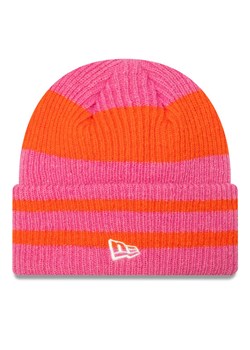 New Era Czapka Stripe Cuff Knit Beanie 60580763 Różowy ze sklepu MODIVO w kategorii Czapki zimowe damskie - zdjęcie 181204641