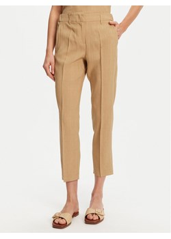Marella Spodnie materiałowe Arles 2513131065 Beżowy Slim Fit ze sklepu MODIVO w kategorii Spodnie damskie - zdjęcie 181204684