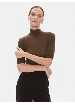 Calvin Klein Body K20K205990 Brązowy Slim Fit ze sklepu MODIVO w kategorii Bluzki damskie - zdjęcie 181204694