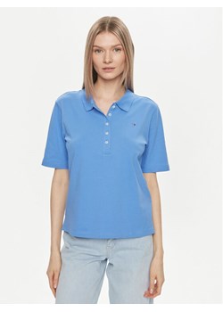 Tommy Hilfiger Polo 1985 WW0WW37820 Niebieski Regular Fit ze sklepu MODIVO w kategorii Bluzki damskie - zdjęcie 181204723
