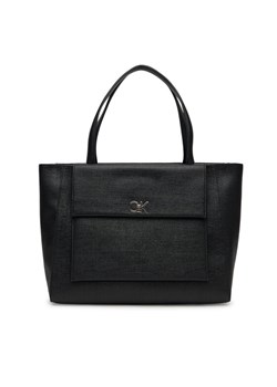 Calvin Klein Torebka Ck Medium Shopper_Tex K60K613178 Czarny ze sklepu MODIVO w kategorii Torby Shopper bag - zdjęcie 181205140