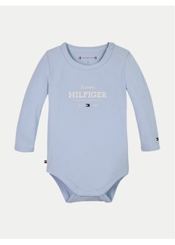 Tommy Hilfiger Body dziecięce Monotype Logo KN0KN01974 Błękitny ze sklepu MODIVO w kategorii Body niemowlęce - zdjęcie 181205933
