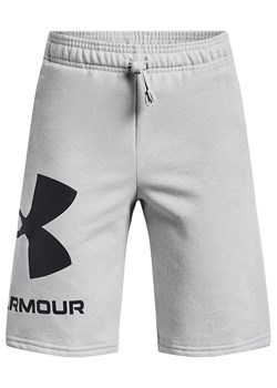 Under Armour Szorty sportowe UA RIVAL FLEECE LOGO SHORTS 1359065 Szary Regular Fit ze sklepu MODIVO w kategorii Spodenki męskie - zdjęcie 181205981