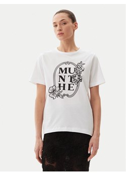 Munthe T-Shirt Fynella 251110925160 Biały Regular Fit ze sklepu MODIVO w kategorii Bluzki damskie - zdjęcie 181206022
