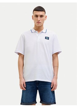 Jack&Jones Polo Hudson 12269238 Biały Regular Fit ze sklepu MODIVO w kategorii T-shirty męskie - zdjęcie 181206322