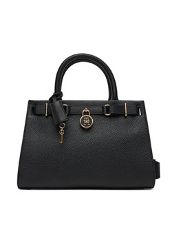Tommy Hilfiger Torebka American Icon Mini Tote Leather AW0AW17188 Czarny ze sklepu MODIVO w kategorii Kuferki - zdjęcie 181206560
