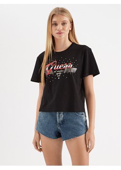 Guess T-Shirt Logo W3GI33 KB3P0 Czarny Boxy Fit ze sklepu MODIVO w kategorii Bluzki damskie - zdjęcie 181206630