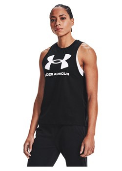 Under Armour Koszulka techniczna Live Sportstyle Graphic Tank 1356297 Czarny Regular Fit ze sklepu MODIVO w kategorii Bluzki damskie - zdjęcie 181206651