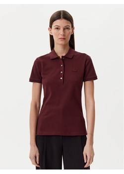 Lacoste Polo PF5462 Bordowy Slim Fit ze sklepu MODIVO w kategorii Bluzki damskie - zdjęcie 181206730