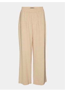 Vero Moda Spodnie materiałowe Carmen 10278926 Beżowy Wide Leg ze sklepu MODIVO w kategorii Spodnie damskie - zdjęcie 181207121