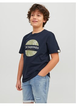 Jack&Jones Junior T-Shirt 12230796 Granatowy Standard Fit ze sklepu MODIVO w kategorii T-shirty chłopięce - zdjęcie 181207200