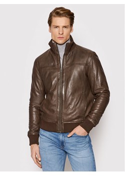 Serge Pariente Kurtka skórzana Soul Brązowy Regular Fit - id: 0000300368251 - marki Serge Pariente - 181207273 Serge Pariente Kurtka skórzana Soul Brązowy Regular Fit ze sklepu MODIVO w kategorii Kurtki męskie - zdjęcie 181207273