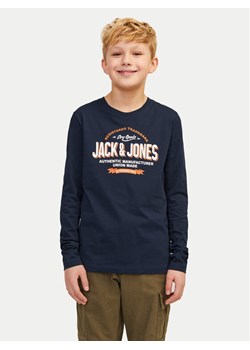 Jack&Jones Junior Bluzka Logo 12258882 Granatowy Regular Fit ze sklepu MODIVO w kategorii T-shirty chłopięce - zdjęcie 181207454