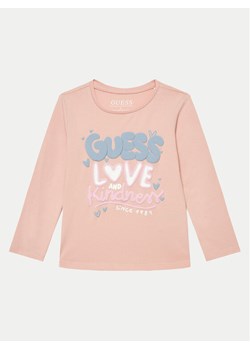 Guess Bluzka K4BI06 J1314 Różowy Regular Fit ze sklepu MODIVO w kategorii Bluzki dziewczęce - zdjęcie 181207560