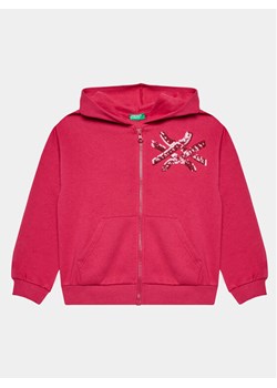 United Colors Of Benetton Bluza 39M2C502Y Różowy Regular Fit ze sklepu MODIVO w kategorii Bluzy dziewczęce - zdjęcie 181207674