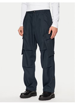 G-Star Raw Spodnie materiałowe R-3N D25224 862 Granatowy Straight Fit ze sklepu MODIVO w kategorii Spodnie męskie - zdjęcie 181207724