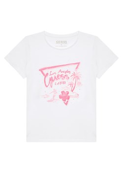 Guess T-Shirt J5GI30 K6YW4 Biały Regular Fit ze sklepu MODIVO w kategorii Bluzki dziewczęce - zdjęcie 181207740