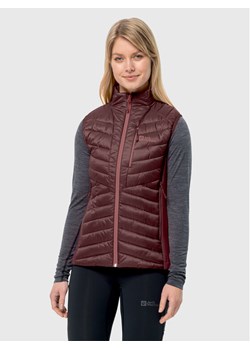 Jack Wolfskin Bezrękawnik Routeburn Pro Ins Vest 1207202 Bordowy Slim Fit ze sklepu MODIVO w kategorii Kamizelki damskie - zdjęcie 181207840