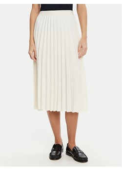 Tommy Hilfiger Spódnica plisowana WW0WW43886 Écru Regular Fit ze sklepu MODIVO w kategorii Spódnice - zdjęcie 181207934