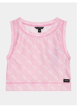 Guess Top J4RI36 MC01P Różowy Slim Fit ze sklepu MODIVO w kategorii Bluzki dziewczęce - zdjęcie 181208320