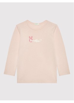 United Colors Of Benetton Bluzka 3I9WA100T Różowy Regular Fit ze sklepu MODIVO w kategorii Bluzki dziewczęce - zdjęcie 181208410