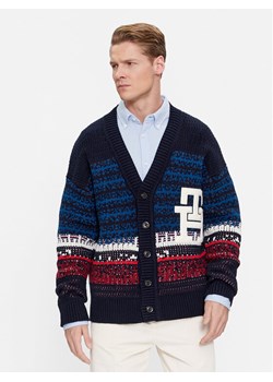Tommy Hilfiger Kardigan MW0MW33088 Granatowy Regular Fit ze sklepu MODIVO w kategorii Swetry męskie - zdjęcie 181208421