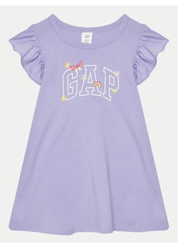 Gap Sukienka codzienna 744470-01 Fioletowy Regular Fit ze sklepu MODIVO w kategorii Sukienki dziewczęce - zdjęcie 181208593